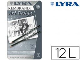 12 lápices de grafito Lyra Rembrand Art Design 12 graduaciones